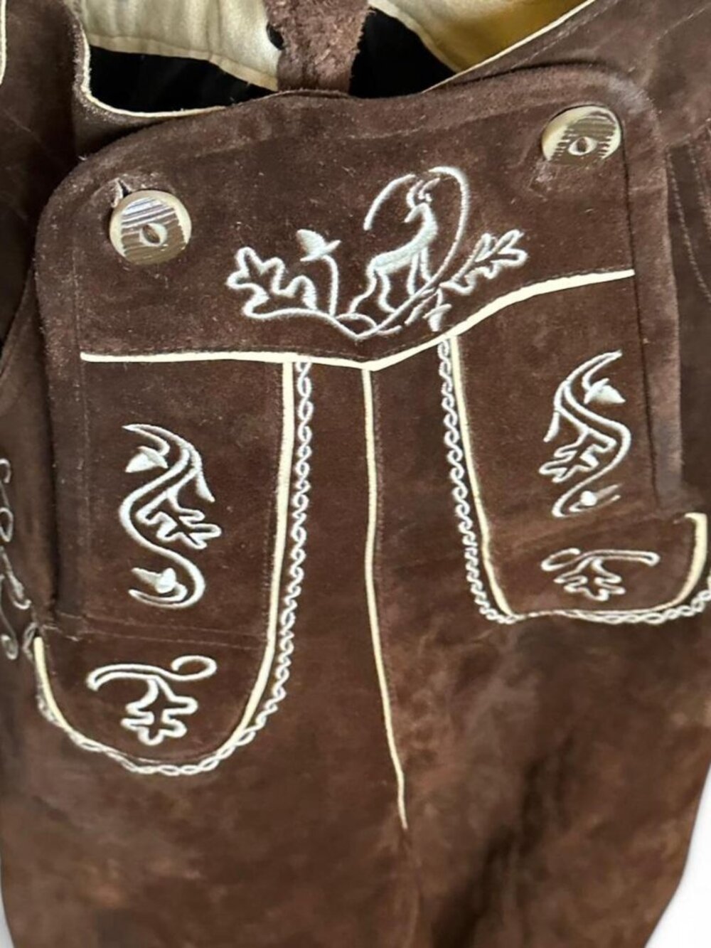Lederhosen Men Oktoberfest – Kniebund Bavarian Traditional German Suede Leather - Picture 8 of 8